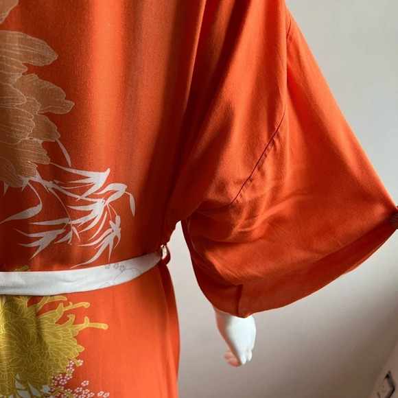 Campos De Ibiza Viscose Multi Long Bathrobe Sleepwear Boho Kimono Robe - Picture 6 of 14